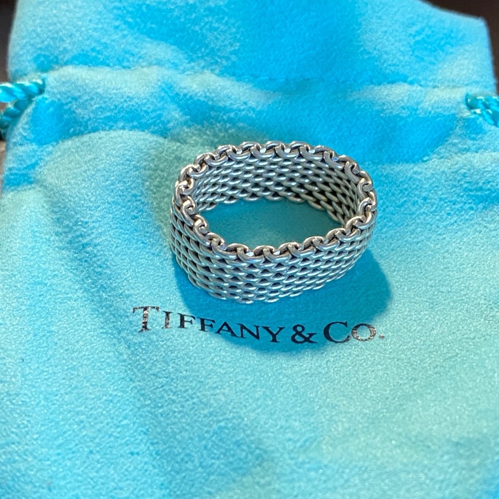 Tiffany & Co mesh Sterling Silver ring